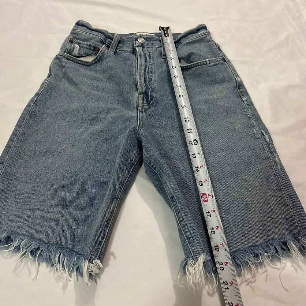 AGOLDE Womens 24 Denim 90s Jean Shorts Jorts Bermuda High Waist Streetwear